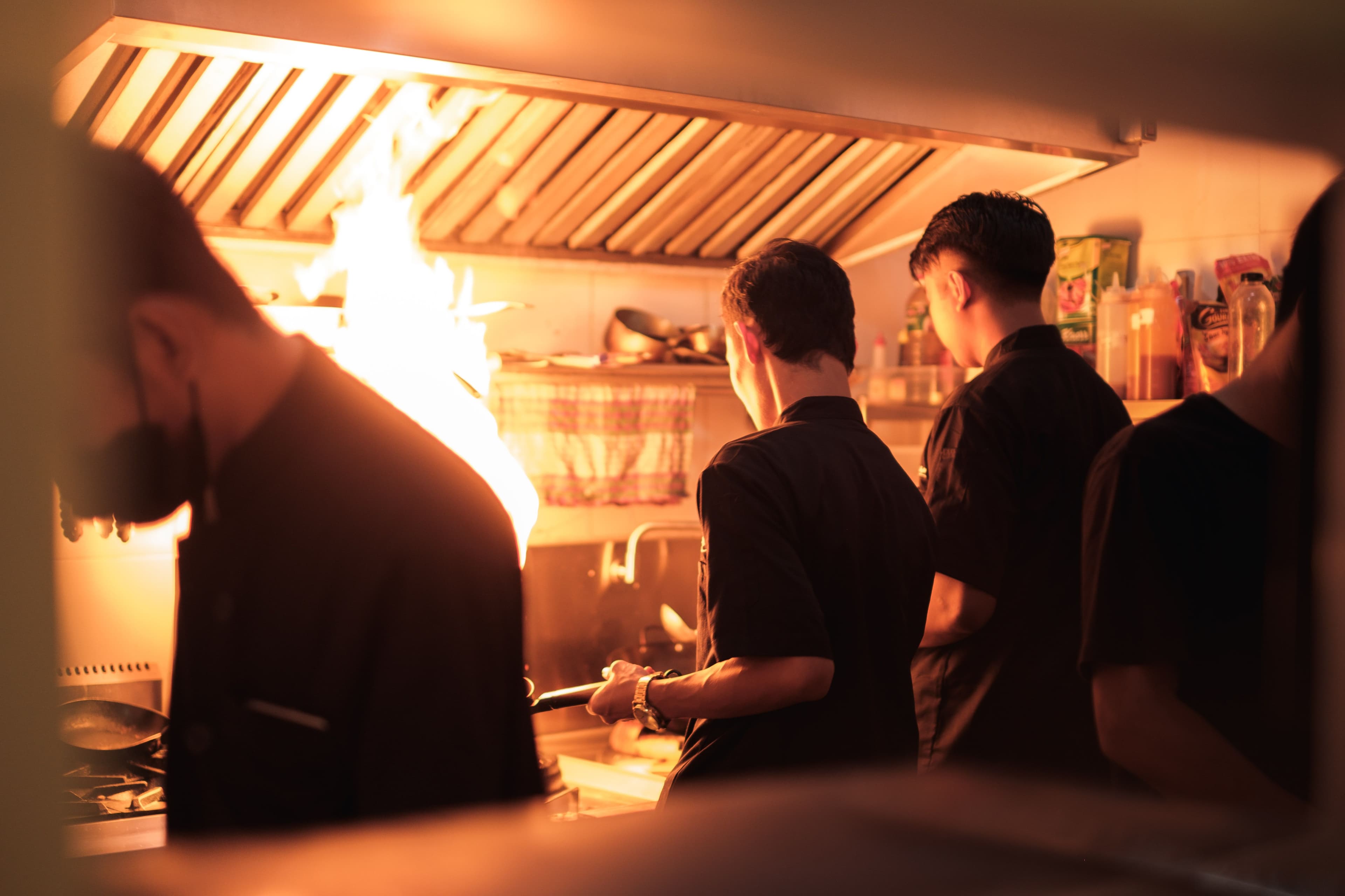 Restaurant staff using DigiNizam POS